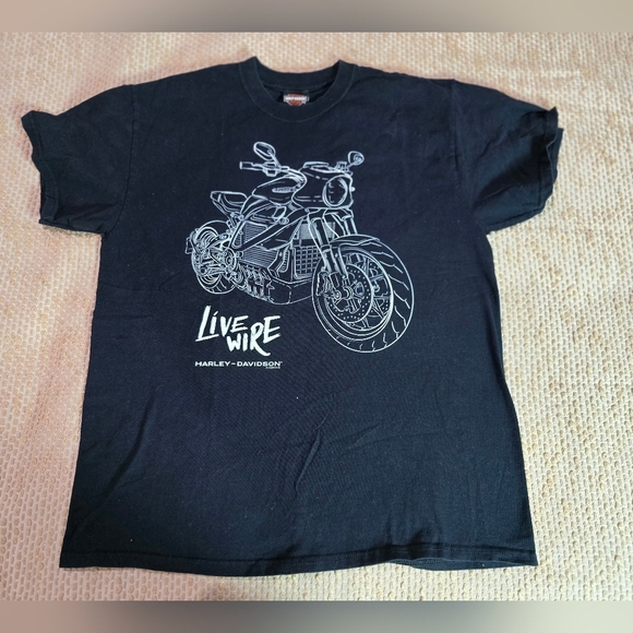 Harley Davidson T Shirt Mens Size L Black Live Wire 2020 Cotton Short Sleeve Tee - Picture 5 of 9